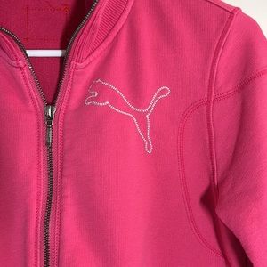Puma Pink Zip-Up Sweatshirt